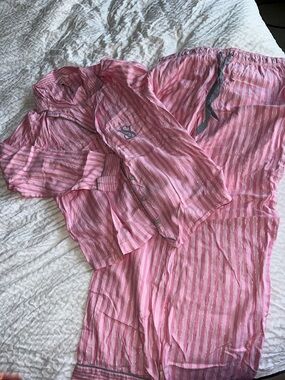 Victoria's Secret Pink Striped Pajama Set